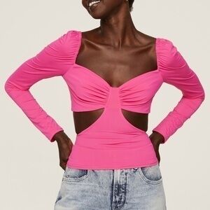 Louna Pink Cut Out Top  Size XL